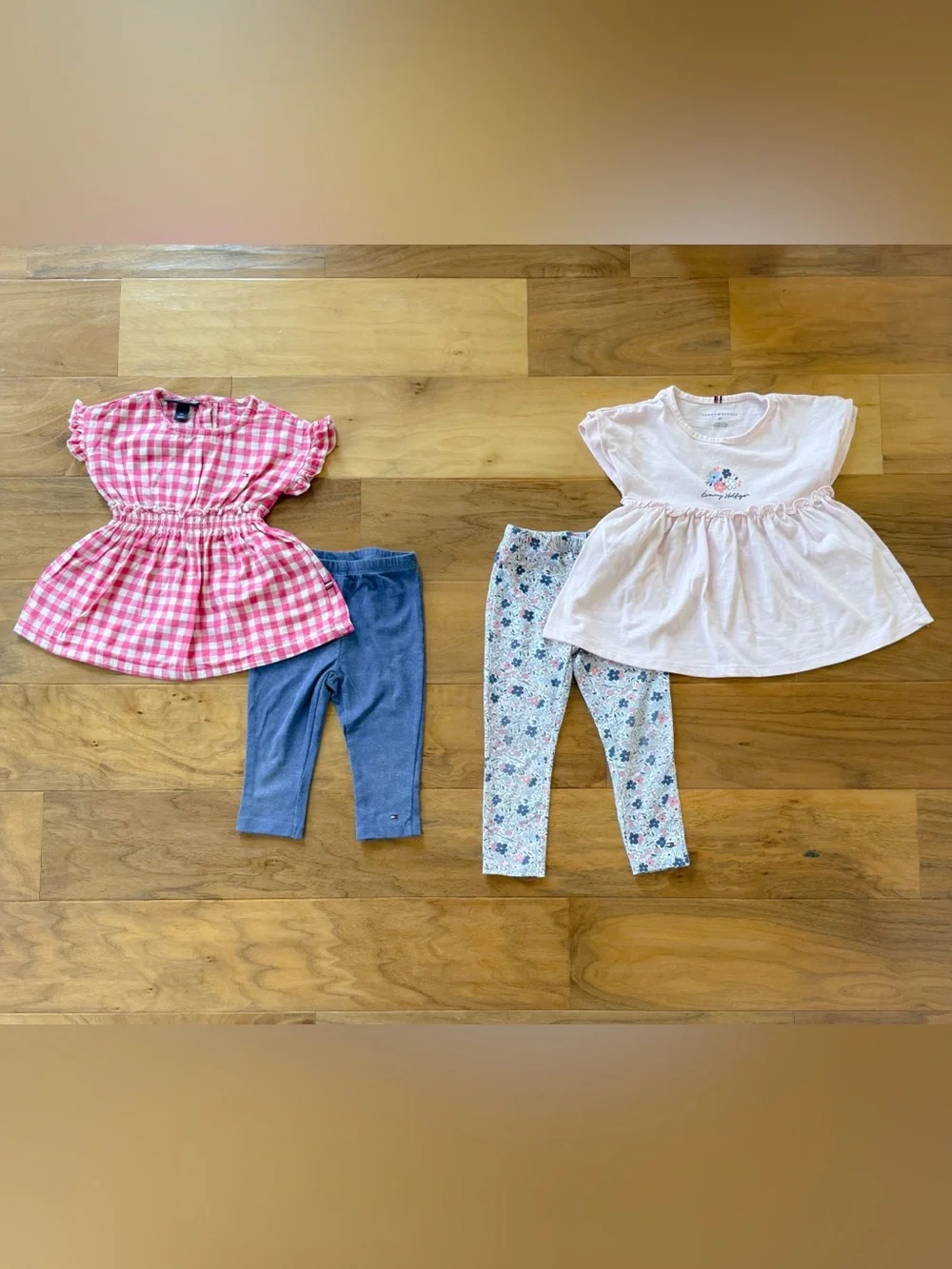 Two Like New Tommy Hilfiger Toddler Girls 2 Piece Sets Size 3T Great Condition!!